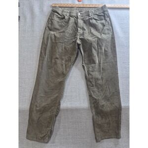 Bearbottom Corduroy 5 Pocket Pants Mens XL Olive Green Cotton Stretch Straight